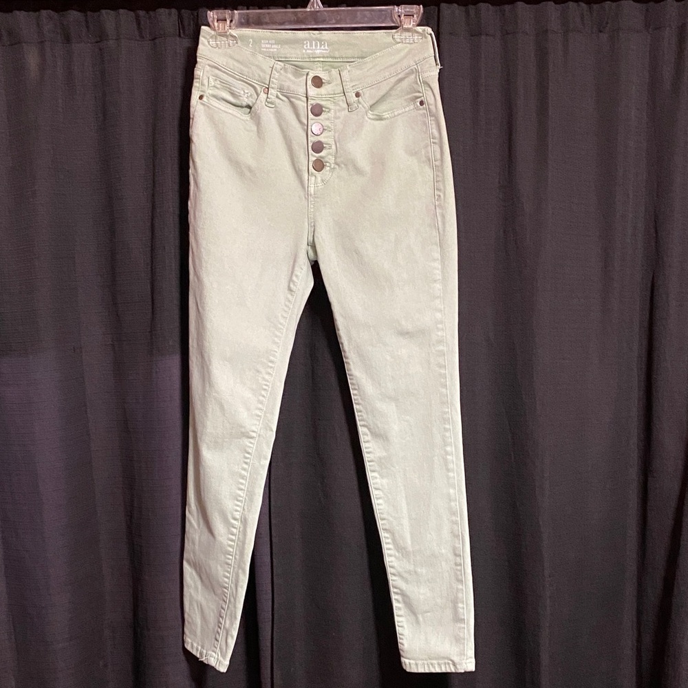 a.n.a. High-Rise Skinny Ankle Button-Fly Jeans